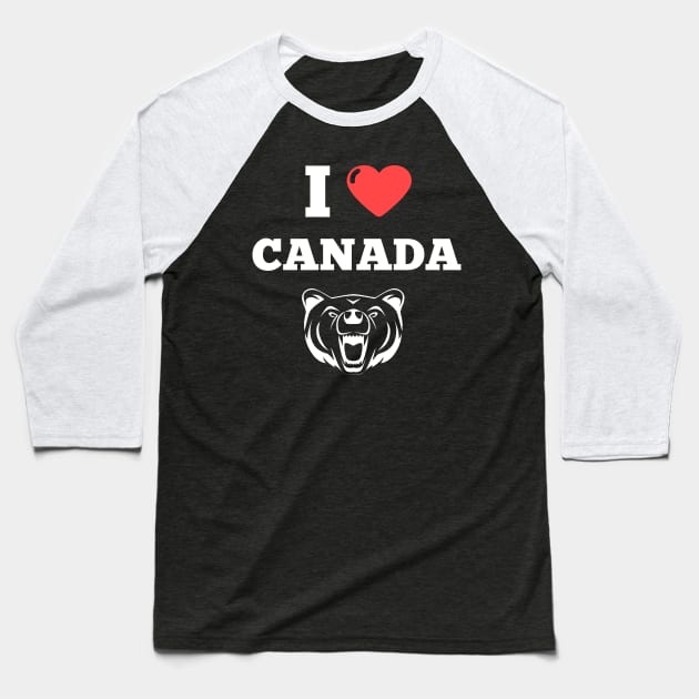 I LOVE CANADA Baseball T-Shirt by FromBerlinGift